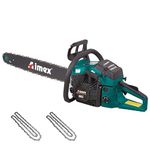 Aimex DT-751 Plus, 58CC Powerful 2 Stroke Handed Petrol Chain Saw, Woodcutting Saw for Farm, Garden and Ranch 2 chain with Tool Kit - 6 Months (22 Inch)