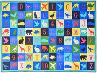 Prosumer's Choice | Playroom Rug for Kids - Activity Rug for Bedroom - Kids Carpet for Play - Washable Playmat - Colorful Wool Area Rug - Ideal for Living Room and Bedroom - ABC Numbers & Animals