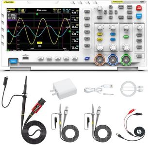 FNIRSI 1014D Oscilloscope 2 in 1 Digital Oscilloscope DDS Signal Generator, 100X High Voltage Probe, 2 Channels 100Mhz Bandwidth 1GSa/s Sampling Rate Built-in 1GB Storage Space