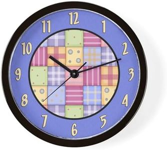 CafePress Patchwork Quilt Unique Decorative 10" Wall Clock