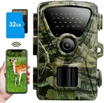 MAXDONE Trail Camera WiFi Game Camera - 1440P 32MP H.264 Trail Camera with No Glow Night Vision Motion Activated Waterproof (Wireless)