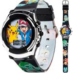 Pokémon Unisex-Kids Digital Quartz Watch with Plastic Strap POK3018