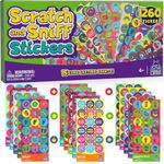 PURPLE LADYBUG Smelly Stickers for Children and Well Done Teacher Stickers - 1260 Scratch and Sniff Stickers with 15 Unique Smells - Fun Scented Stickers for Kids & Smelly Stickers for Teachers