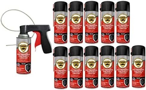 woolwax 12 Oz Undercoating (12) Cans Lanolin Aerosol Spray Black Rust Inhibitor and Prevention, Anti Corrosion Lubricant, Spray Can Extension Wand with Spray Trigger