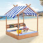 Pipleo Sandbox with Roof, 49'' Kids