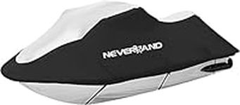 NEVERLAND Trailerable Jet Ski Cover 3 Seats Heavy Duty Waterproof 210D with 2 Air Vent Marine Grade UV Resistant Fits Yamaha Sea-Doo Kawasaki up to 135"