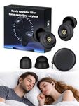 HuziNite Noise Cancelling Earbuds for Sleeping - Block Snoring/Loud Sounds, 50db Deep Noise Reducing HuziNite Ear Plugs, Ultra Soft Reusable & Washable, Transform Your Sleep Quality (Black)