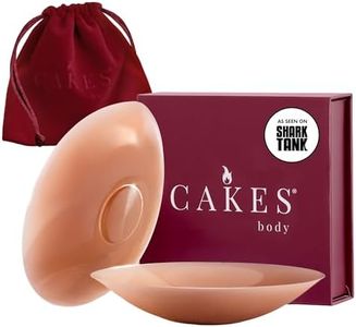 CAKES Body® sticky Circle Nipple Covers for Women - The Viral Sticky Boobs With an Adhesive-free nip nook™ - Silicone Nipple Covers with Travel Pouch - Caramel, OG Size (B-DD)