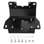 Winch Mount Plate Bracket Kit Compatible with 2016-2023 Yamaha Grizzly/Kodiak 700, Heavy Duty Steel, Black