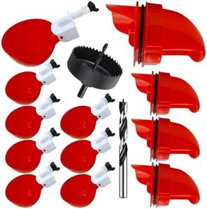 Aopchry Automatic Chicken Feeder and Waterer Set, 8 Pack Chicken Waterer Cups and 4 Pack Chicken Feeders, DIY Large Chicken Water Feeder, Suitable for Various Poultry, with Mounting Hole Opener