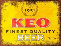 Tin Sign Vintage Retro Man Cave Bar Pub Shed Novelty Gift Aluminium Metal Tin Wall Décor Sign - Keo Cyprus Pilsner Beer Lager Advertising Rustic