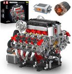 Mould King 10130 V8 Engine Model Kit - 2718 Pcs to Build Your Own Surper Car Engine - DIY STEM Project for Kids/Teens, Hobby Building Blocks Kit for Adults