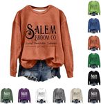 Prime Deals Today Clearance My Orders With Amaon Halloween Womens Sweatshirt Long Sleeve Workout Tops for Women Preppy Sweatshirt Womens Hoodies Pullover Discounts And Coupons Deals For Today On Amaon