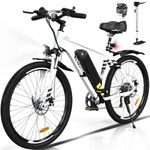 HITWAY Electric Bike E Mountain Bike, 26 * 2.1/4.0 Electric Bicycle Commute E-bike with 36V12Ah/48V15Ah Removable Battery, 7 Speed, range 35-90km