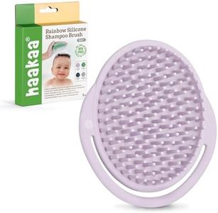 haakaa Silicone Shampoo Brush - Cradle Cap Brush Comb - Baby Hair Scrubber - Newborn Essentials Must Haves - 1pk-Lavender