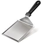 HULISEN Griddle Spatula, Stainless Steel Metal Spatula, 5" Wide Burger Spatula - Heavy Duty Hamburger Turner Spatula for Grilling Barbecue Flat Top Grill, 12 Inch Long, Dishwasher Safe