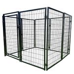 ALEKO 5-Feet X 5-Feet X 4-Feet Dog Kennel Heavy Duty Pet Playpen Dog Exercise Pen Cat Fence