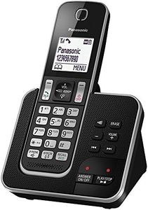 Panasonic KX-TGD320 Cordless Home Phone with Nuisance Call Blocker and Digital Answering Machine - Black & Silver