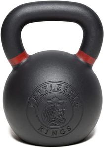 Kettlebell Kings 70lb Cast Iron Weight - Powder Coated Kettle Bell for Strength Training for Men and Women - Durable Gym Equipment for Home Workouts - Easy Grip Handle