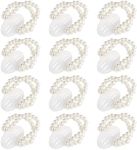 Corsage Wristlet Wrist Corsage Bracelets Elastic Pearl Bracelet for Wedding Party and prom DIY Flower Bracelet Suitable for Bride and Bridesmaid. (12pcs)