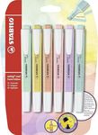 Highlighter - STABILO swing cool Pastel - Pack of 6 - Assorted Colours