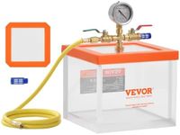 VEVOR 2 Gallon Vacuum Chamber, Upgraded Multipurpose Acrylic Vacuum Degassing Chamber, Transparent Vacuum Chamber, for Resin Degassing, Silica Gel Degassing