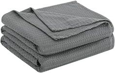 PiccoCasa Cooling Bamboo Blanket All Seasons Breathable for Hot Sleepers, Soft and Lightweight for Bed, Sofa Thin Blanket Summer Keep Cool Dark Gray King 90"x108"