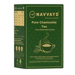 Navvayd Chamomile Tea (100 Gm, 50 Cups), Loose Chamomile Flower Buds - Herbal, Caffeine-Free Tea for Good Sleep