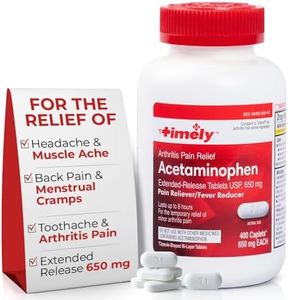 Timely- Extended Release Pain Relief - Acetaminophen Tablet 650MG 400 Count - Compare to Tylenol 8HR Arthritis Pain active ingredient - Temporarily Relieves Minor Aches and Pains and Reduces Fever
