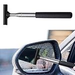 BEANPRECOY Car Rearview Mirror Wiper, Retractable Window Squeegee, Small Squeegee for Car Rearview Mirror Cleaning, Car Glass Cleaner Tool, for Windows, Rearview Mirror, Windshield (Black)