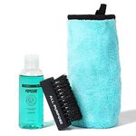 POPCUBE Essential Sneaker & Shoe Cleaner Kit-Suitable for Nubuck, Canvas, Knit, Trainers, Multi-Material & Sports Shoes – Travel Shoe Care Kit - All Purpose Brush, Microfiber Towel & Cleaning Solution