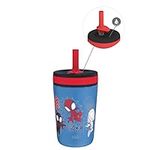 Zak Designs Marvel Spider-Man Kelso Toddler Cups for Travel or at Home, 12oz Vacuum Insulated Stainless Steel Sippy Cup with Leak-Proof Design is Perfect for Kids (Spidey and His Amazing Friends)