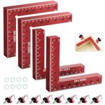 Housolution 90 Degree Positioning Squares Right Angle Clamps 5.5" x 5.5"(14 x 14cm) Aluminum Alloy Corner Clamps for Woodworking Tools, Wood Clamps for Picture Frame Box Cabinets Drawers (4pack)
