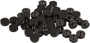 SoftTouch 1" Round Nail-On Felt Furniture Glides - Surface Protection for Wooden Furniture, Black (48 Pack)