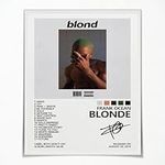 Frank Ocean Poster Blonde Album Cover Poster Posters for Room Aesthetic Canvas Wall Art Bedroom Decor 12x16in Unframed