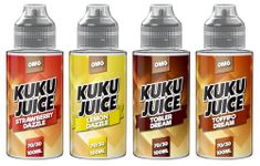 KUKU JUICE Vape liquid Strawberry Dazzle + Lemon Dazzle + Tobler Dream + Taffifo Dream 4 x 100ML Vape Juice E Liquid 70VG/30PG E-Liquid Ecig Juice No Nicotine Short Fill