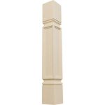 Ekena Millwork COL05X05X35KERW 5" W X 5" D X 35 1/2" H Kent Raised Panel Cabinet Column, Rubber Wood