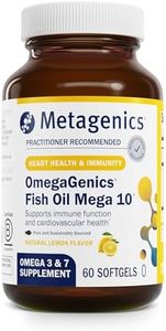 Metagenics OmegaGenics® Mega-10® – Omega-3 Oil – Omega 7 Oil– Daily Supplement to Support Cardiovascular Health & Immune Function, 60 Count