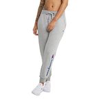 Champion Powerblend Fleece, Jogger Sweatpants for Women, 29", Oxford Gray Script, X-Small