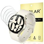 KIMILAR 4 Pack Screen Protector compatible with Samsung Galaxy Watch 7/6 / 5/4 40mm, Tempered Glass Screen Protector Cover for Galaxy Watch 4/5 / 6/7 40mm, HD 9H Hardness Scratch Resistant