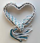 Handfasting Cord for Wedding Ceremony in Natural Cotton Wedding Lasso Rope Traditional Celtic Pattern Handmade (Sky Blue)