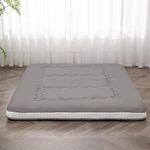 Dr.Futon Japanese Floor Futon Mattress Extra Thick Folding Roll Up Bed Topper Mat for Guest,Lounger and Tavel