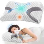 IKSTAR CPAP Pillow for Side Sleeper, Sleep Apnea Pillow for Sleeping, CPAP Nasal Pillows Suit for All CPAP Masks User, Cervical Memory Foam Neck Support Pillow Relief Neck Pain for Side Back Sleepers