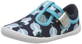 Clarks Boy's Roamer Sun Low Top Sneakers, Blue Navy Interest Navy Interest, 2.5 UK Child