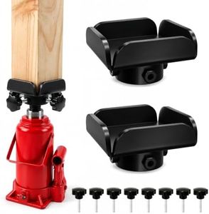 2 Packs Bottle Jack to Post Adaptor, Adaptor for 4x4 Wood Beams, Universal Steel Stand Adaptor with Centering Pin, Compatible with Most Bottle Jacks, Jack Accessories for Wood Beams
