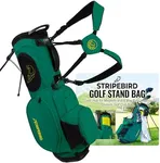 Stripebird Golf Stand Bag with Hub for Magnets (Green) - 4 Way Full-Length Dividers Golf Club Bag - Flexfit Rotatable & Adjustable Dual Straps - Lightweight Golf Bag Stand - Golf Bags for Men