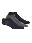Jockey 7097 Men's Compact Cotton Stretch Low Show Socks with Stay Fresh Treatment (Pack of 3_Colors May Vary)_Free Size Assorted Colors