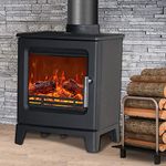 NRG Defra 4.3KW Cast Iron Woodburning Stove Eco Design WoodBurner High Efficiency Fireplace