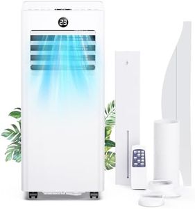 Air Conditioning Unit, 7000BTU Air Conditioner with 2 Control Ways, Digital Display, Installation Kit, Low Energy, 1-24 H Timer, 4 IN 1 Ventilation Conditioning Cooling Modes for Room up to 25m²