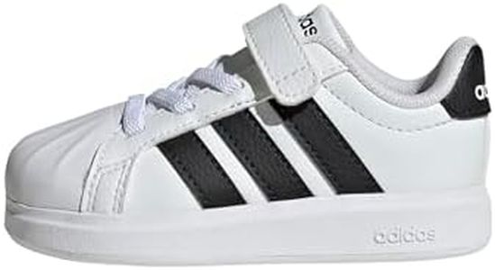 Adidas Unisex-Baby Streetalk Elastic Lace, White/Black/Black, 4